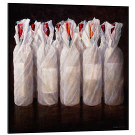 Magnettafel Verpackte Weinflaschen