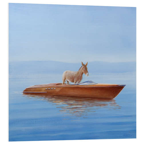 Quadro em PVC Donkey in a boat