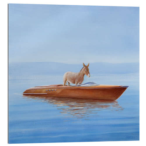 Gallery print Donkey in a boat