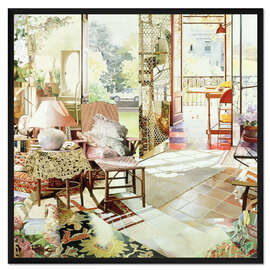 Gerahmter Kunstdruck Die Tür steht offen, 1987