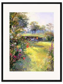 Framed art print Reading in the Garden - Timothy Easton