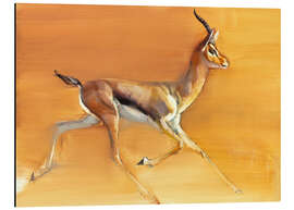 Aluminium print Trotting Gazelle