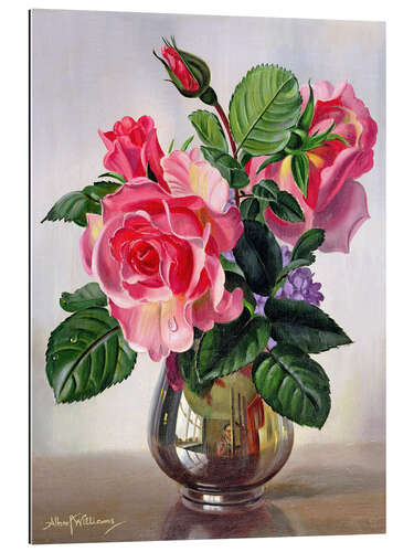 Galleriprint Lady Sylvia Roses in a Silver Vase