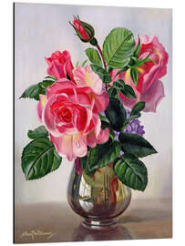 Magnettafel Lady-Sylvia-Rosen in einer Silbervase