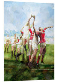 Hartschaumbild Rugby Match: Llanelli v Swansea, Line Out, 1992