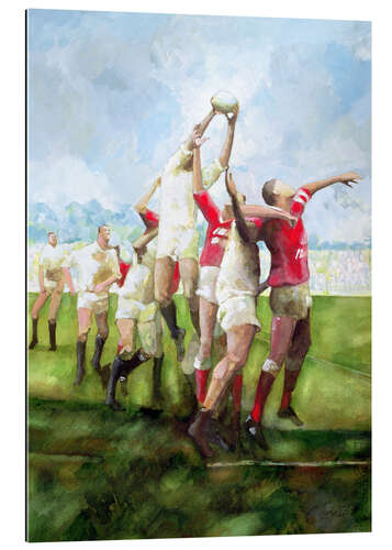 Gallery Print Rugby Match: Llanelli v Swansea, Line Out, 1992