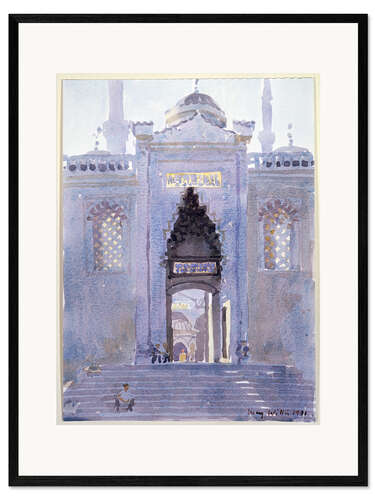 Gerahmter Kunstdruck Tor zur Blauen Moschee