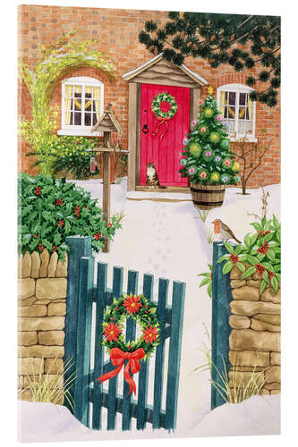 Acrylic print Snowy front yard