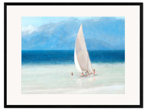 Ingelijste kunstdruk Fishermen, Kilifi, 2012