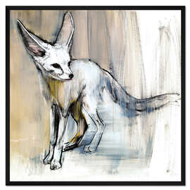 Gerahmter Kunstdruck Wüstenfuchs