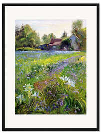 Gerahmter Kunstdruck Bernhäuschen auf dem Land