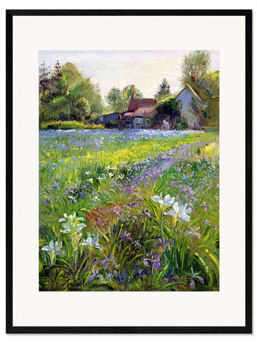 Ingelijste kunstdruk Cottage in the country