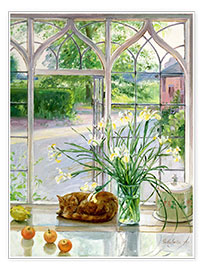 Poster  Sleeping cat in the window - Timothy Easton