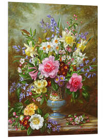 Foam board print Bluebells, daffodils, primroses and peonies