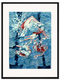 Gerahmter Kunstdruck Synchronschwimmen