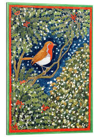 Gallery Print Rotkehlchen und Stechpalme