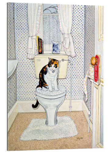 Gallery print Cat on the Loo