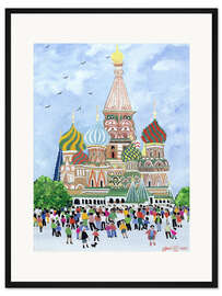 Gerahmter Kunstdruck St. Basilius Kathedrale, Roter Platz, 1995