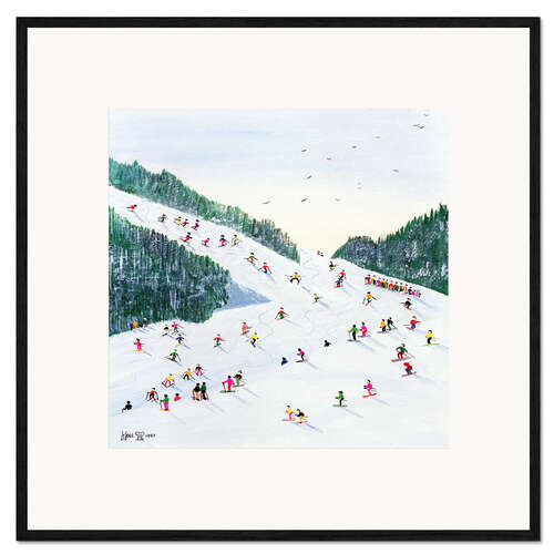 Impression artistique encadrée Faire du ski, 1995