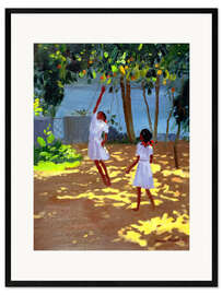 Framed art print Reaching for Oranges, Bentota