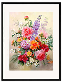 Gerahmter Kunstdruck Hochsommerblumen