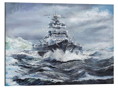 Aluminium print Bismarck off the Greenland coast