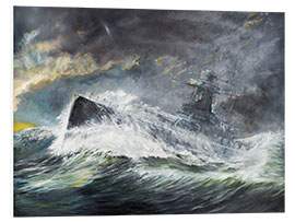 Print på skumplade Graf Spee enters the Indian Ocean 3rd November 1939