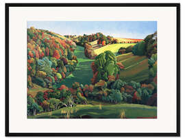 Gerahmter Kunstdruck Das weite Feld, Yatton Keynell