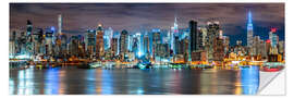 Självhäftande poster New York City Skyline panoramic view