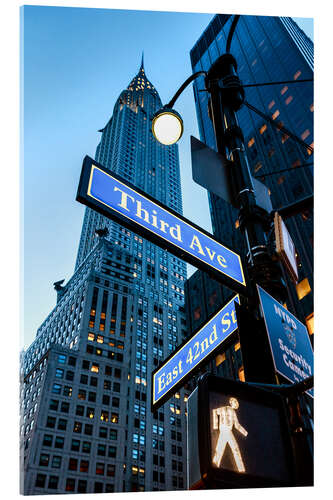 Acrylic print Chrysler Building at night