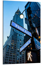 Aluminiumsbilde Chrysler Building at night