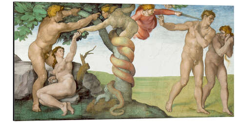 Aluminium print Sistine Chapel: The Fall and Expulsion from Paradise