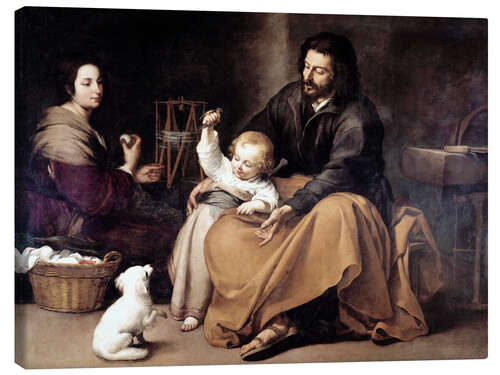 Canvas-taulu The Holy Family with a Little Bird