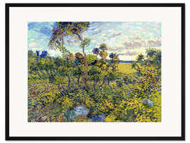 Gerahmter Kunstdruck Sonnenuntergang am Montmajour