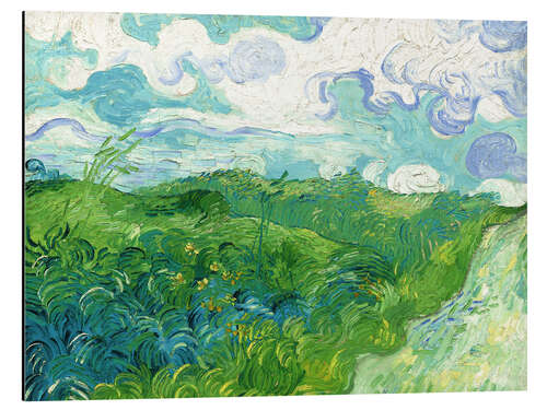 Aluminium print Green Wheat Fields, Auvers