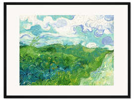 Gerahmter Kunstdruck Grüne Weizenfelder, Auvers