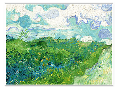 Poster Green Wheat Fields, Auvers