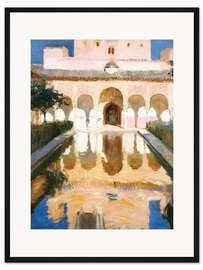 Gerahmter Kunstdruck Botschaftersaal in Alhambra