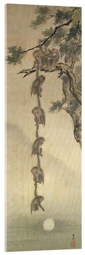 Akrylbilde Monkeys reaching for the Moon