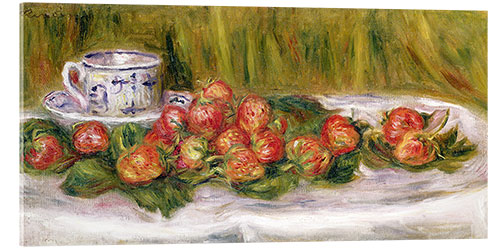 Acrylic print Still Life of Strawberries and a Tea-cup