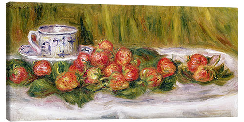 Canvas print Still Life of Strawberries and a Tea-cup