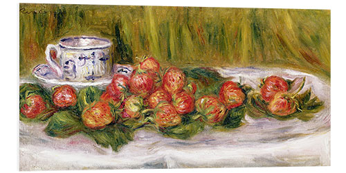 Stampa su PVC Still Life of Strawberries and a Tea-cup