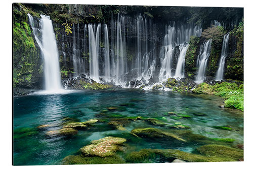 Aluminiumsbilde Turquoise blue waterfalls