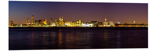 Stampa su PVC Liverpool skyline at night Panorama