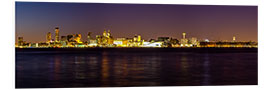 Stampa su PVC Liverpool skyline at night Panorama