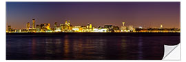 Naklejka na ścianę Liverpool skyline at night Panorama