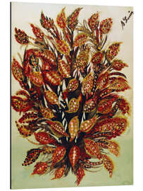 Magnettafel Granatäpfel auf grünem Grund