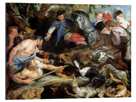 Magnettafel Wildschweinjagd