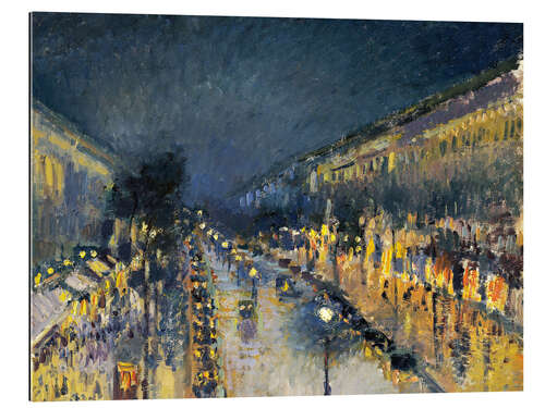 Quadro em plexi-alumínio Boulevard Montmartre de noite, 1897