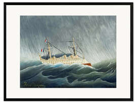 Kehystetty taidepainatus The storm-throwing ship